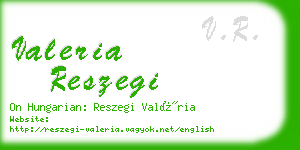 valeria reszegi business card